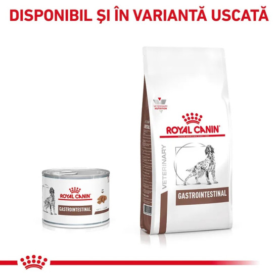 Royal Canin Veterinary Gastrointestinal Dog Mousse – Hrană Umedă Dietetică pentru Câini cu Probleme Digestive, 400 g